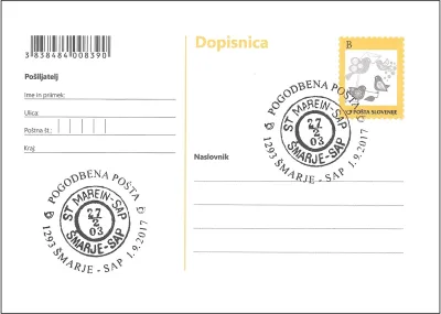 POGODBENA POŠTA 1293 ŠMARJE - SAP